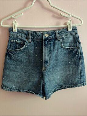 Rhinestone Denim Shorts